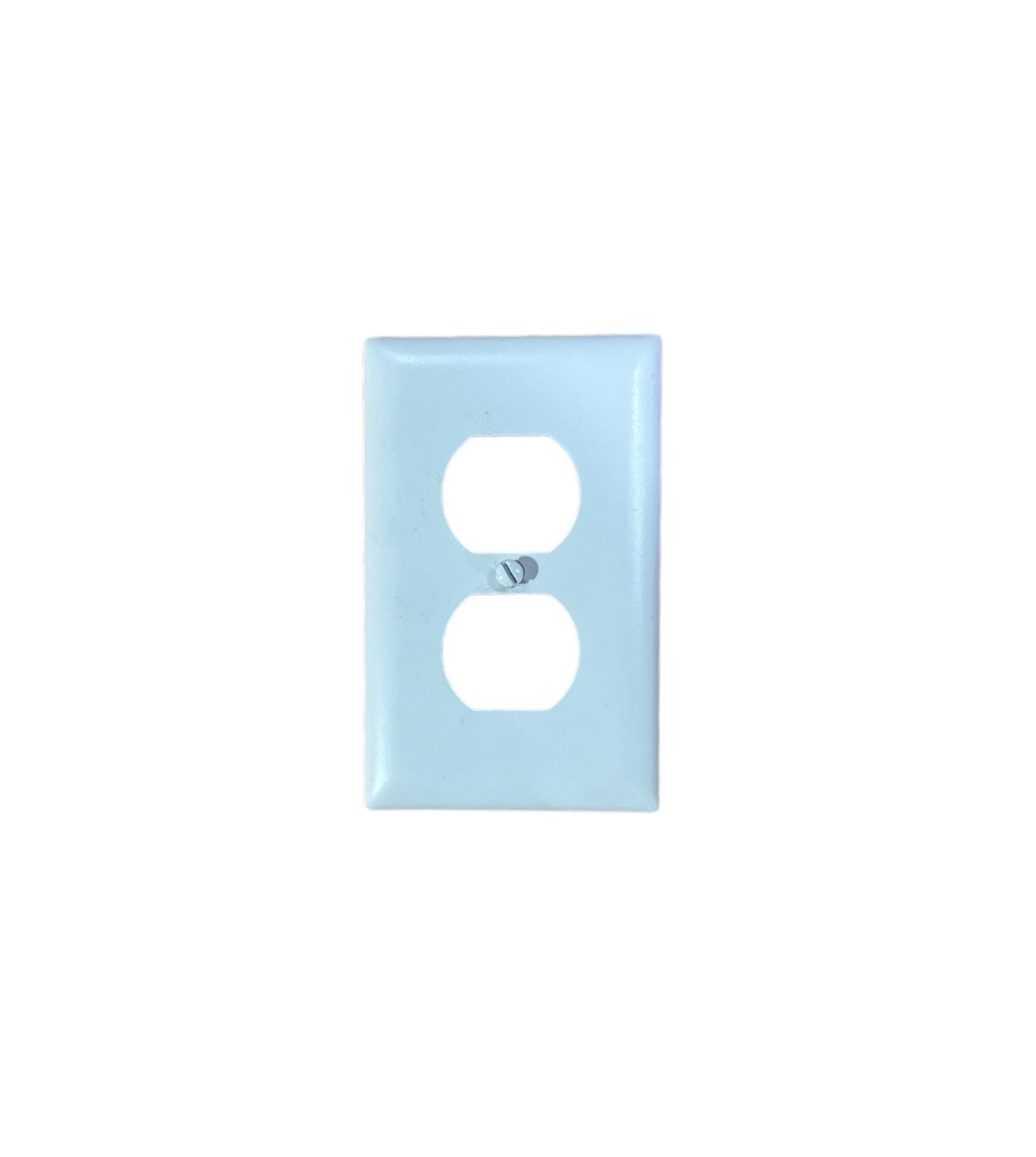 Center-Screw Receptacle Plate White